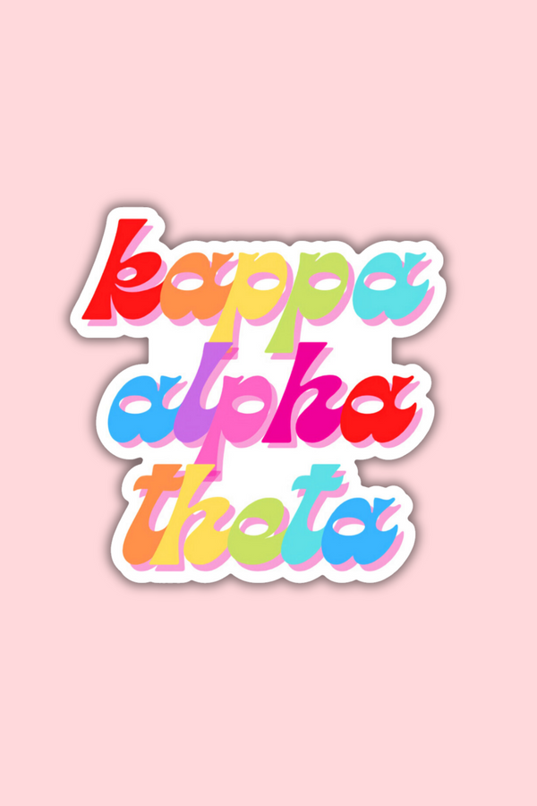 Rainbow Sticker - Kappa Alpha Theta