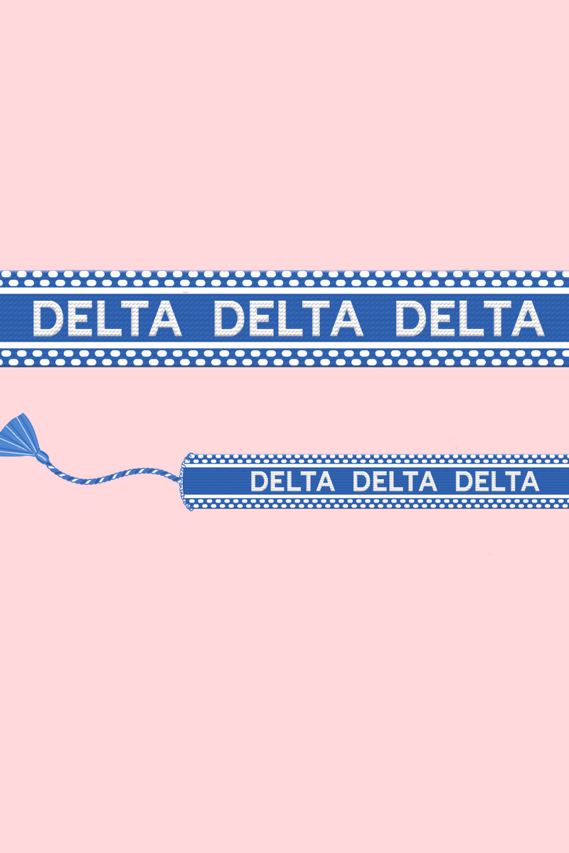 Embroidered Bracelet - Delta Delta Delta