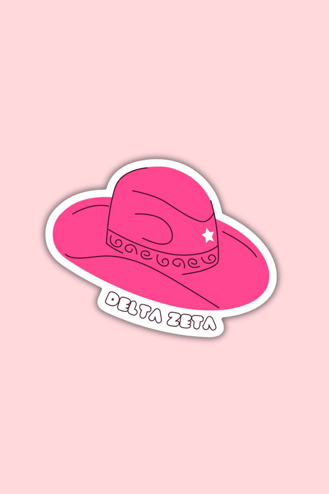 Cowboy Hat Sticker - Delta Zeta