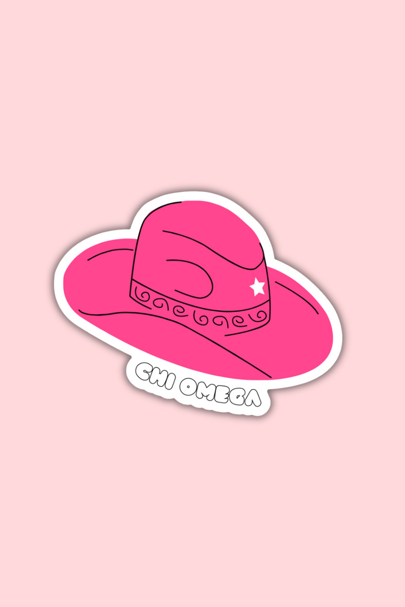 Cowboy Hat Sticker - Chi Omega