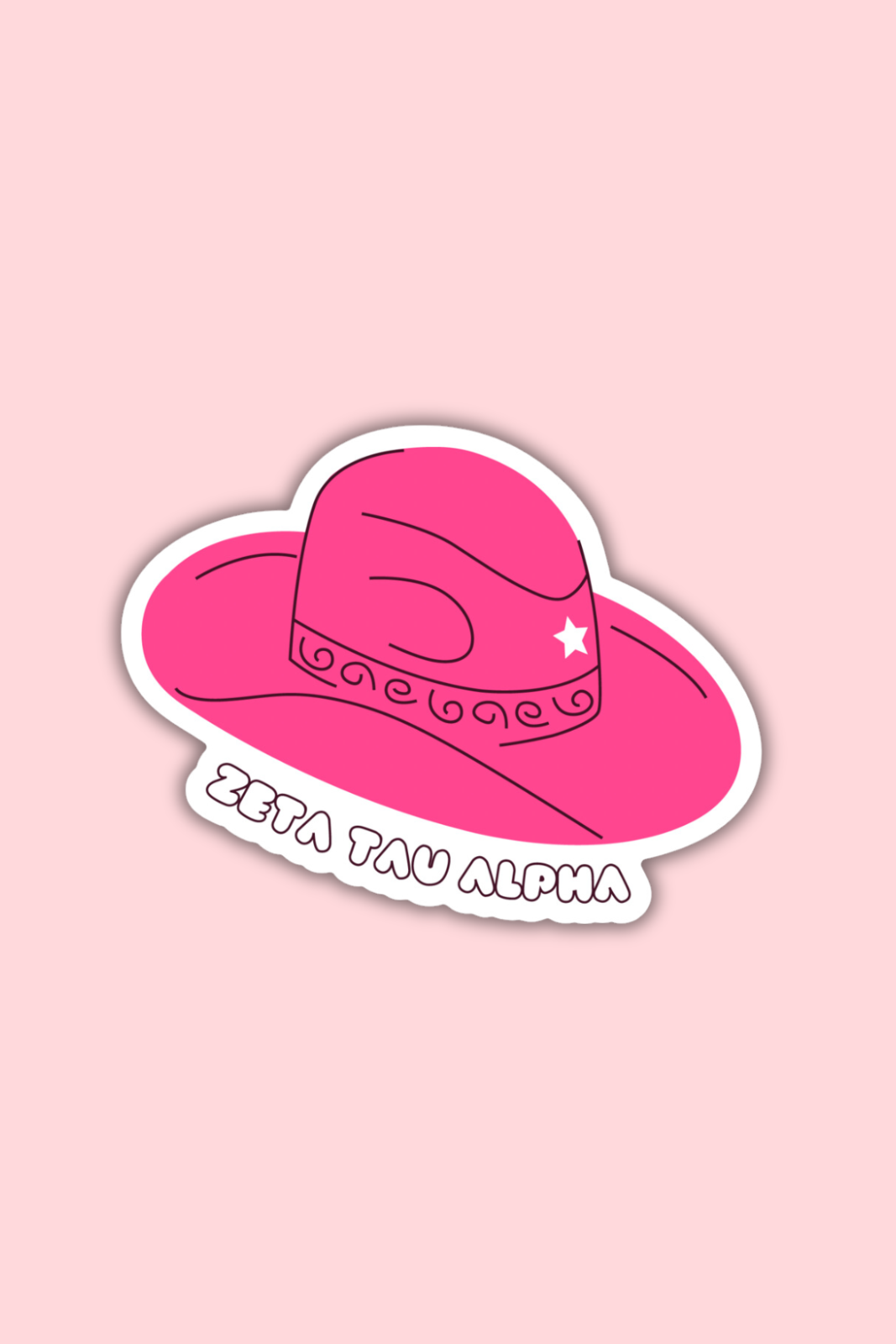 Cowboy Hat Sticker - Zeta Tau Alpha