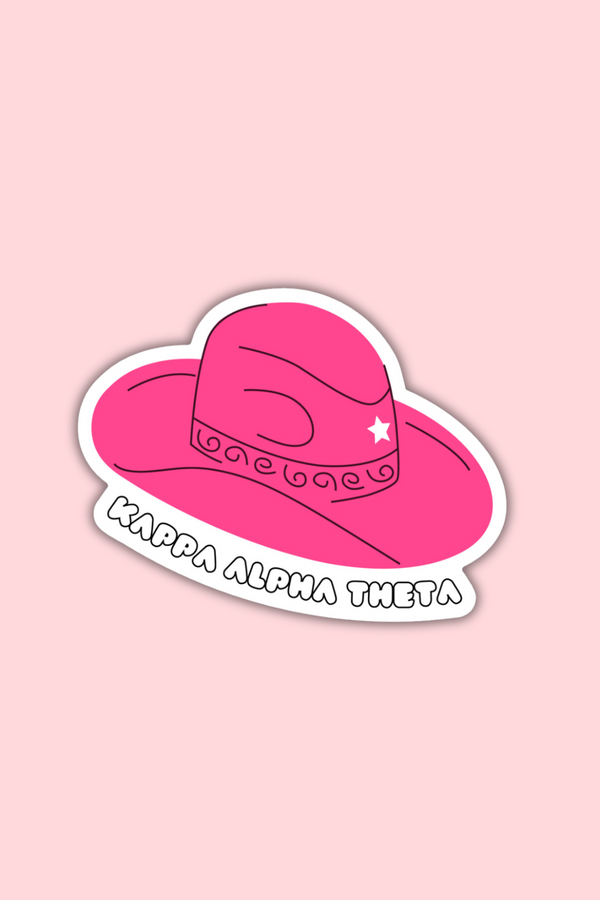 Cowboy Hat Sticker - Kappa Alpha Theta