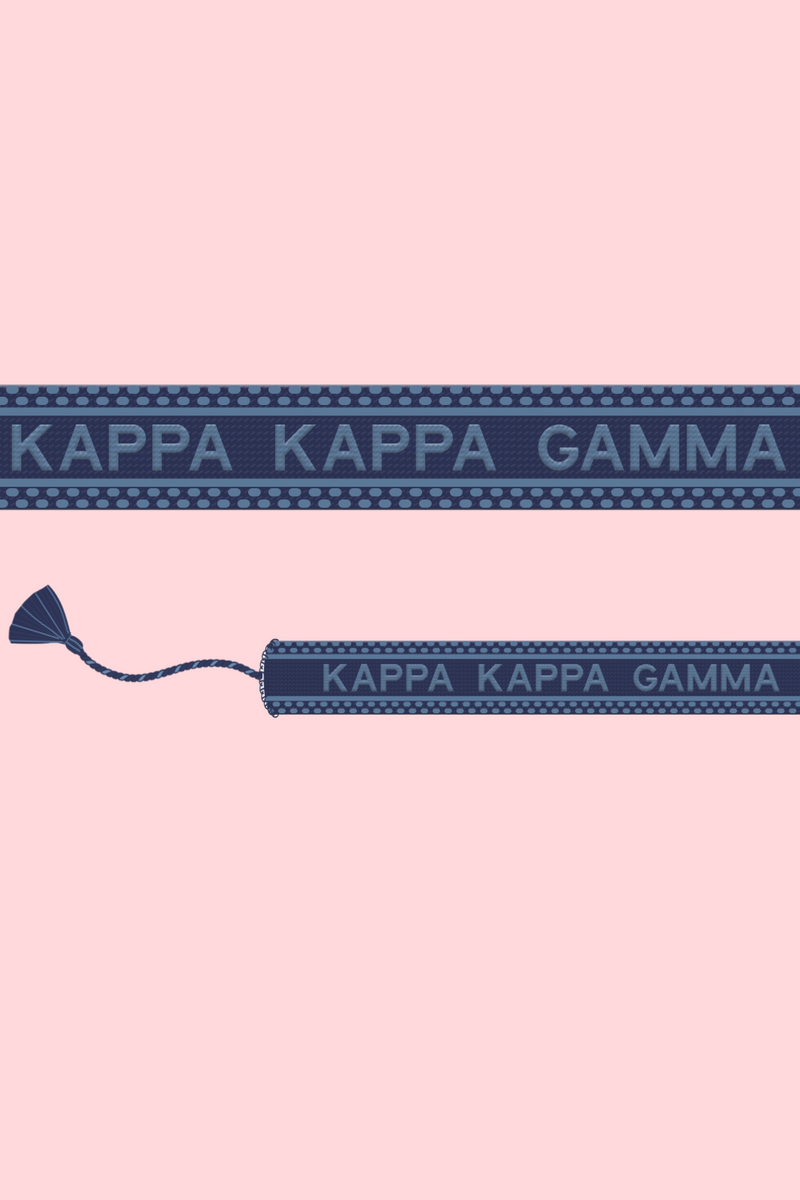 Embroidered Bracelet - Kappa Kappa Gamma