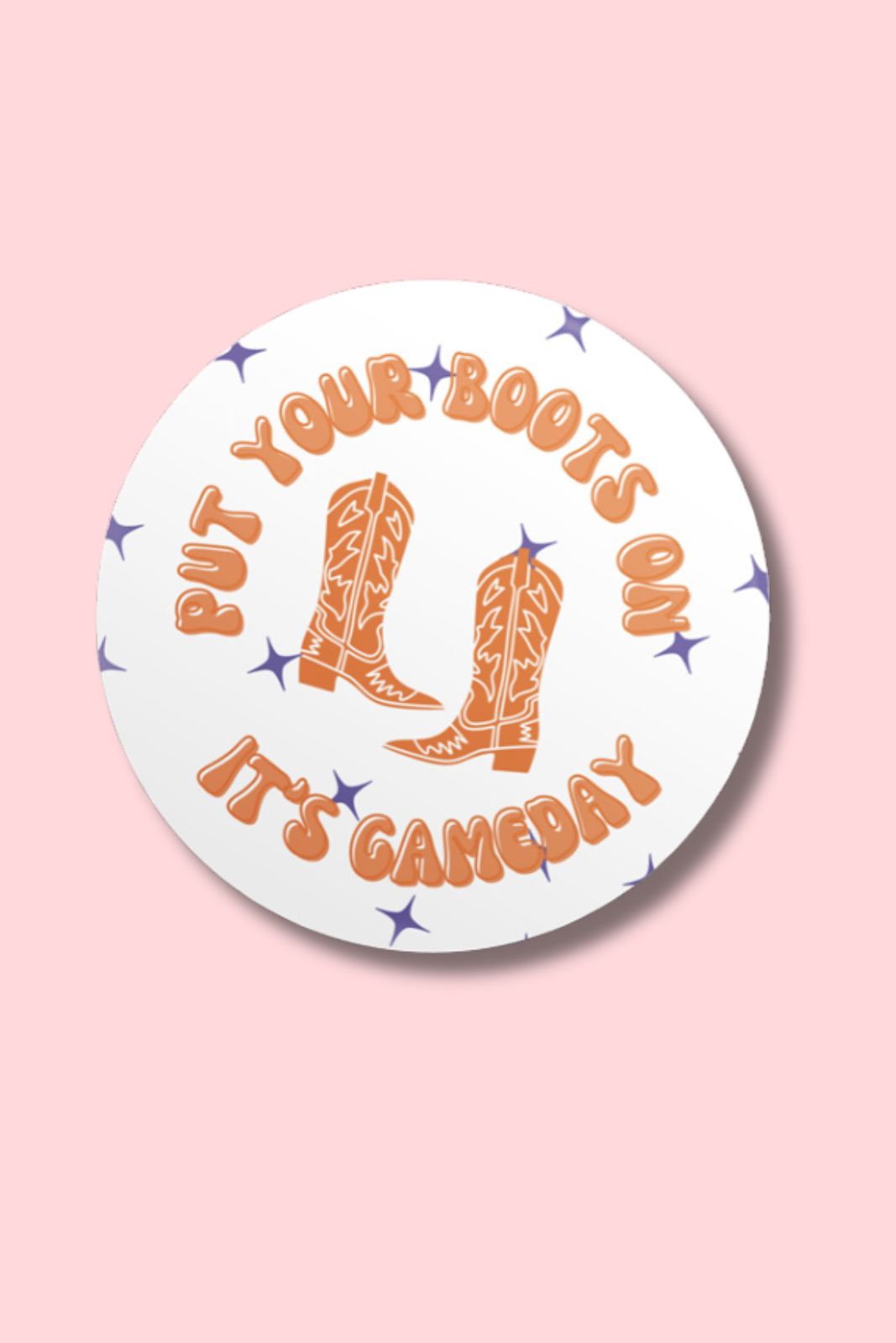 Game Day Button - Boots Orange