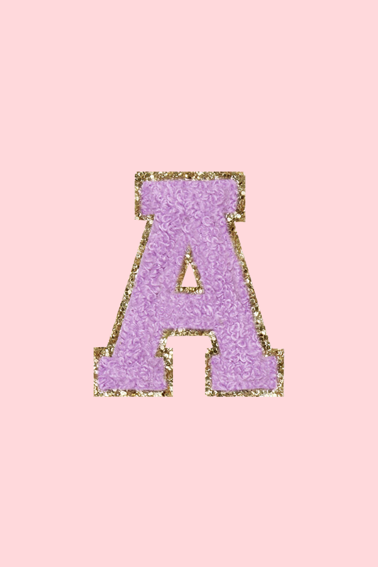 Glitter Varsity Letter - Purple