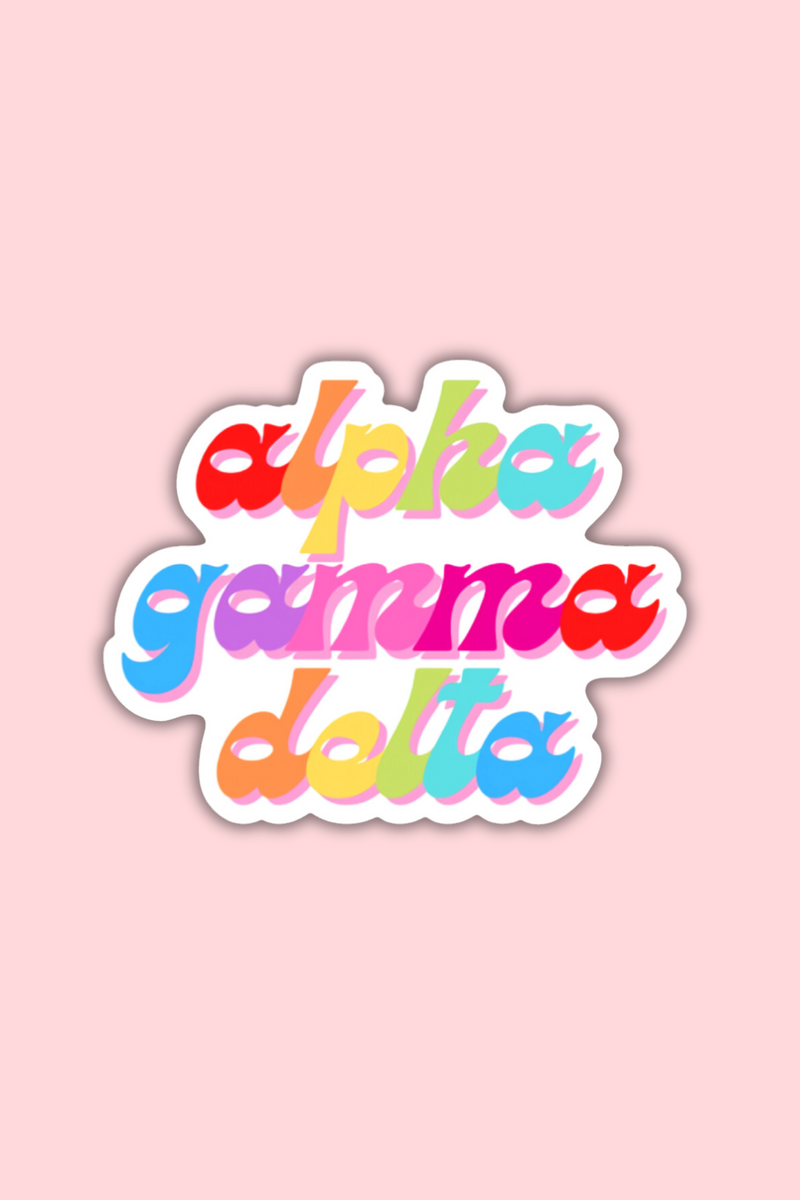 Rainbow Sticker - Alpha Gamma Delta