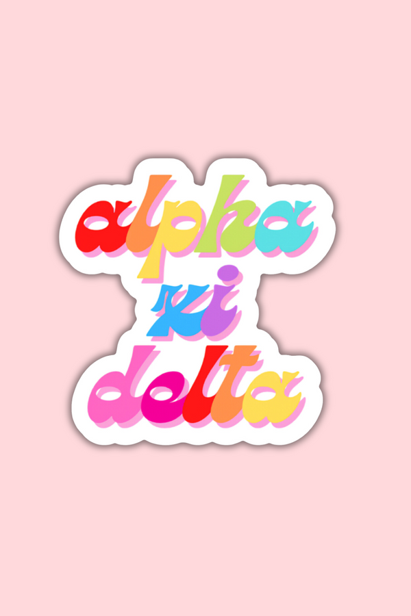 Rainbow Sticker - Alpha Xi Delta