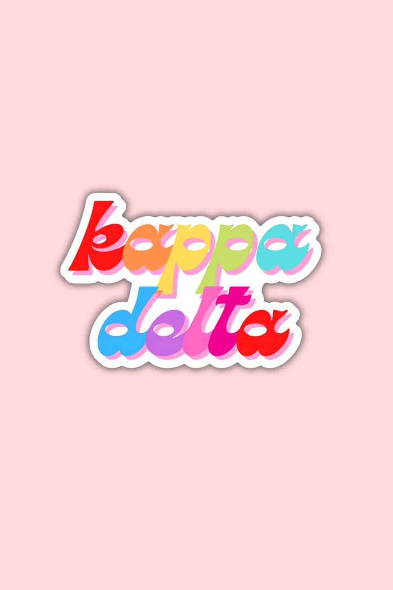 Rainbow Sticker - Kappa Delta