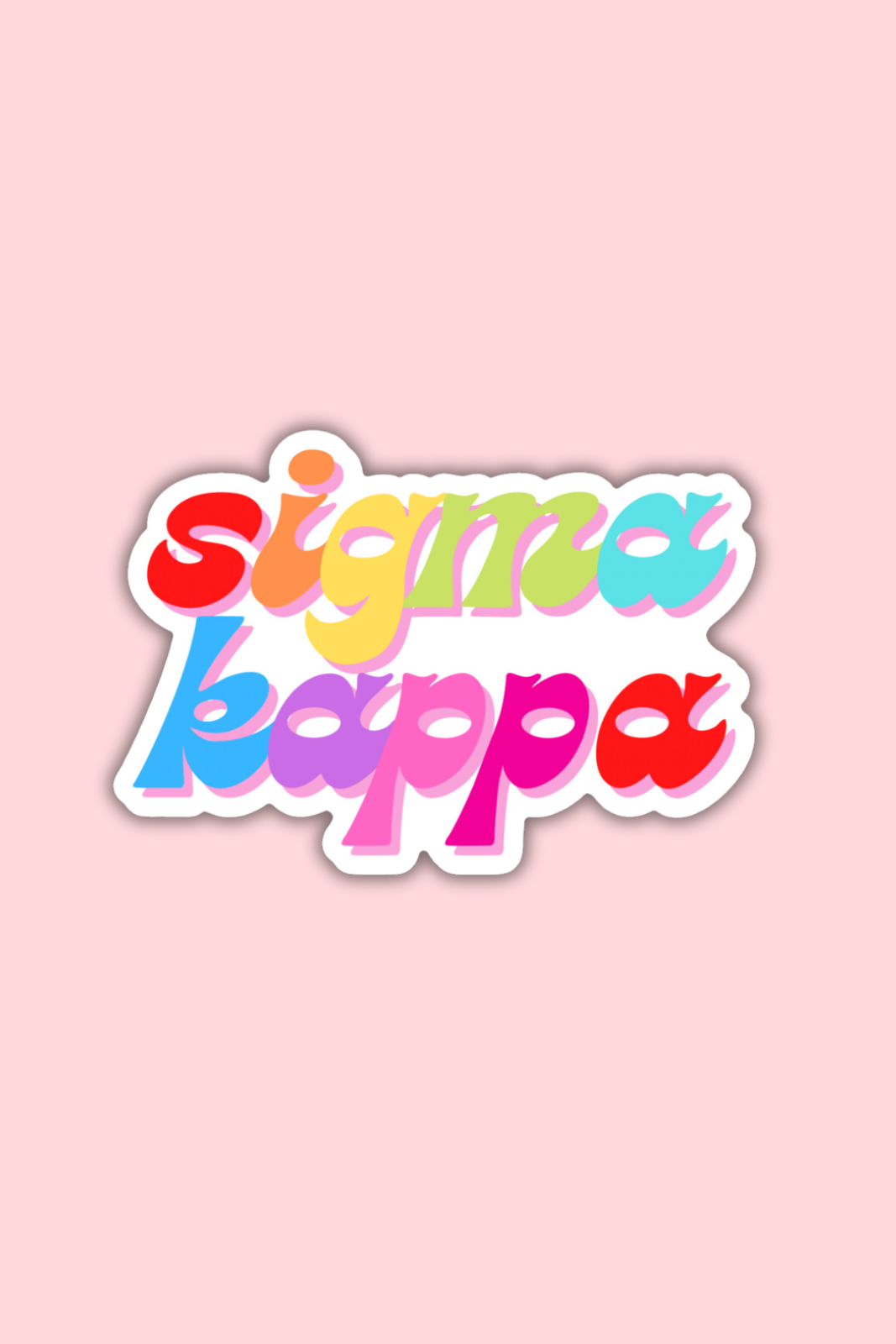 Rainbow Sticker - Sigma Kappa