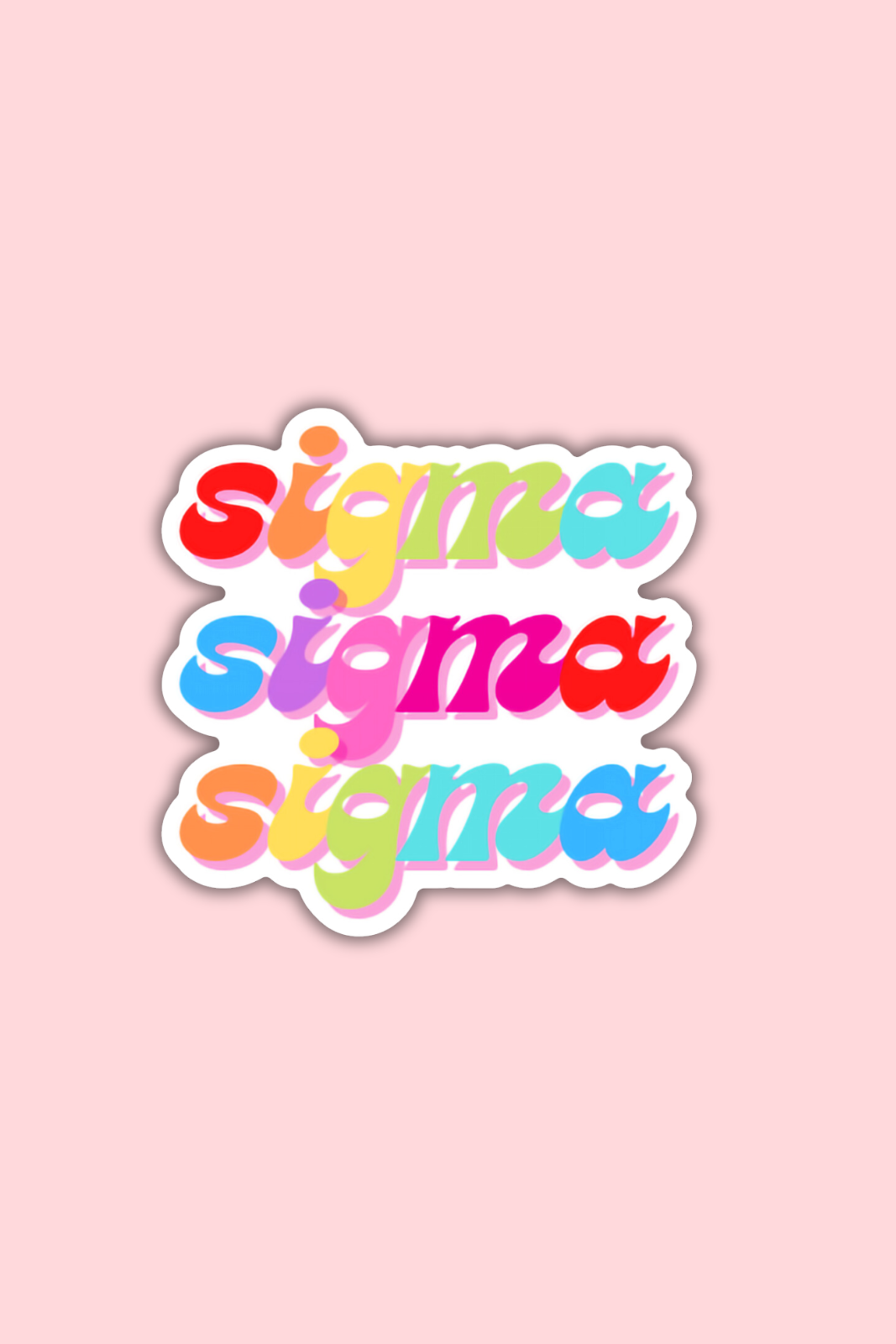 Rainbow Sticker - Sigma Sigma Sigma