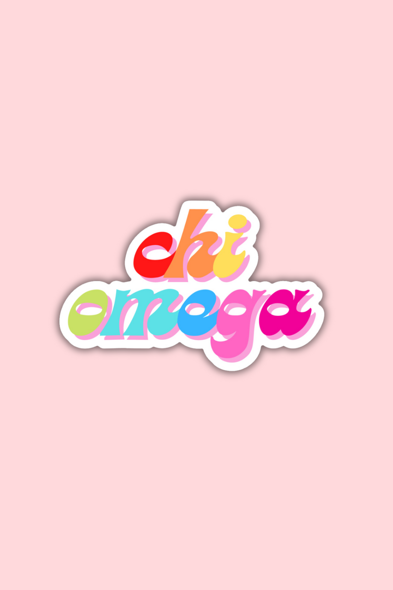 Rainbow Sticker - Chi Omega