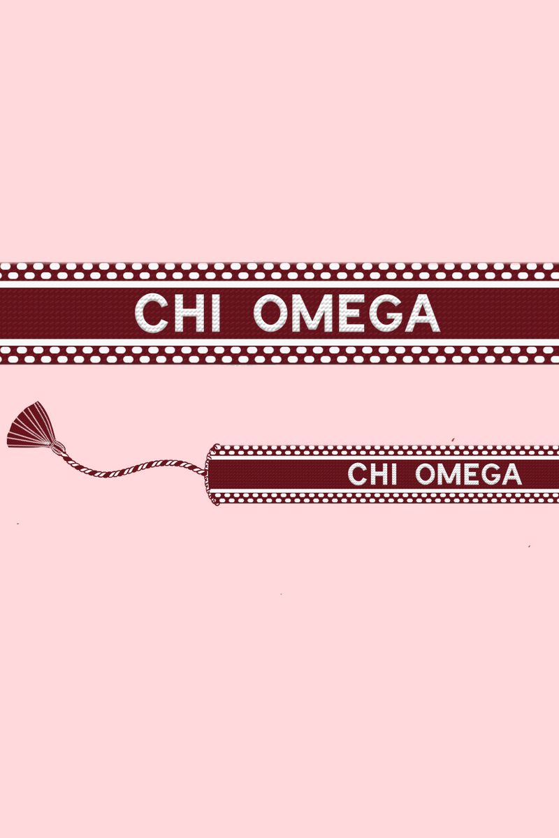 Embroidered Bracelet - Chi Omega