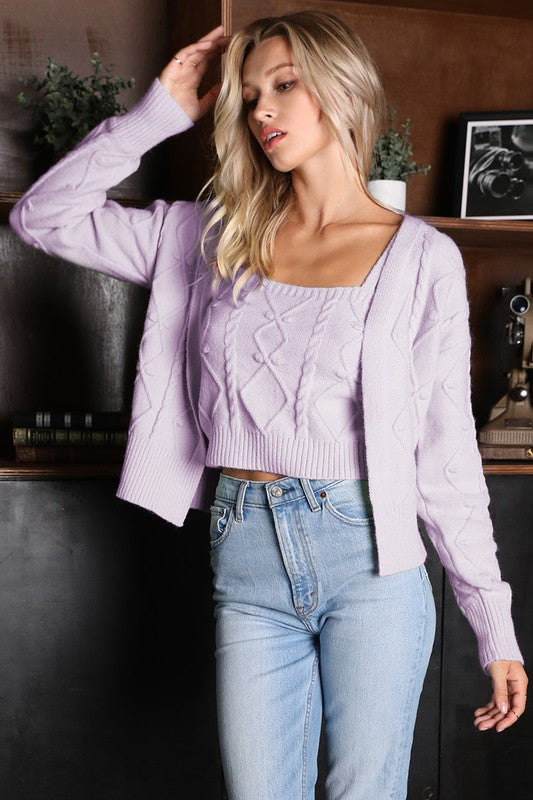 Murphy Sweater Top - Purple