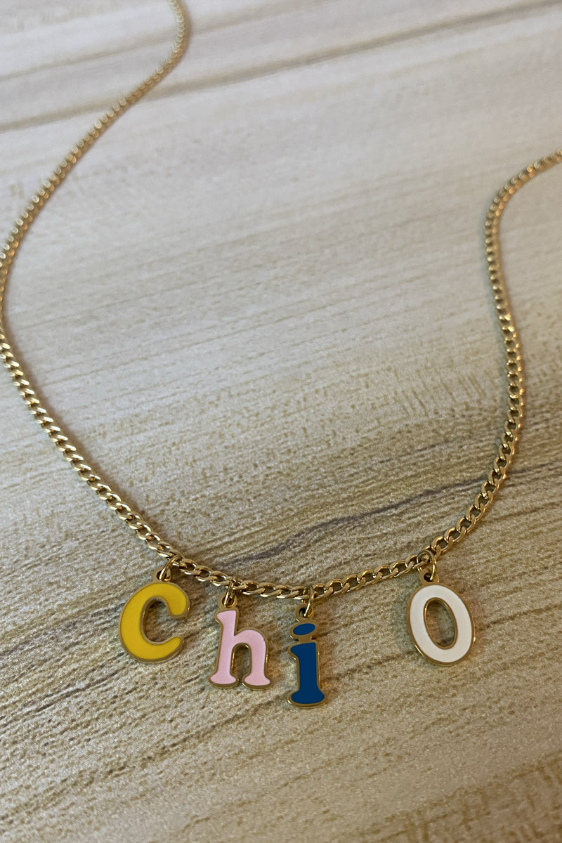 Sorority Rainbow Necklace - Chi Omega